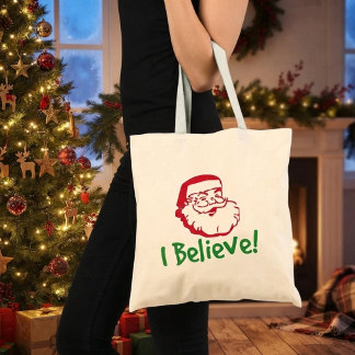 Ich glaube an den Weihnachtsmann-Tragetasche Tragetasche