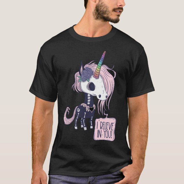 Ich glaube an dich Einhorn T-Shirt (Vorderseite)