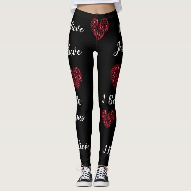 Ich glaube an die Leggings Jesus-Frauen (Vorderseite)