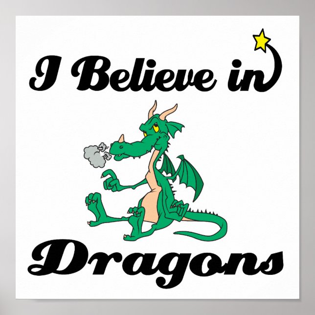 Ich glaube an Drachen Poster (Vorne)