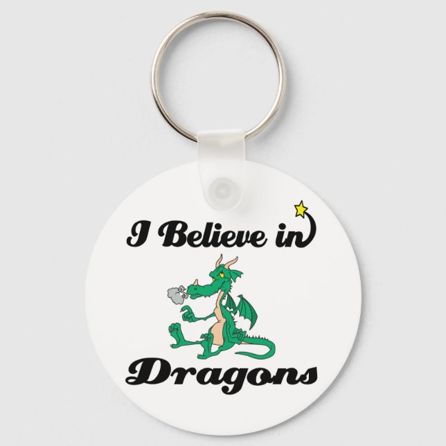 Ich glaube an Drachen Schlüsselanhänger (Vorderseite)