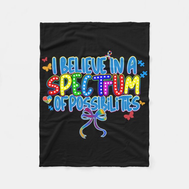 Ich glaube an ein Spektrum von Möglichkeiten2 Fleecedecke (Vorderseite)