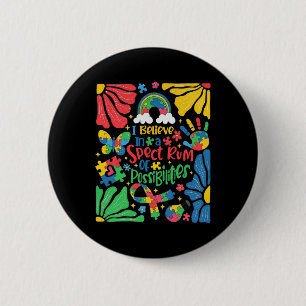 Ich glaube an ein Spektrum von Möglichkeiten Retro Button