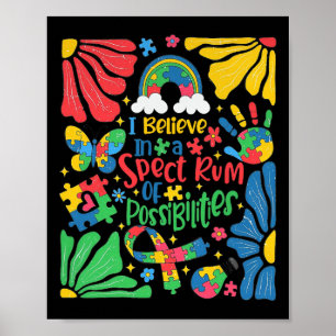 Ich glaube an ein Spektrum von Möglichkeiten Retro Poster