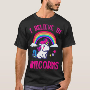 ICH GLAUBE AN EINHÖRNER Lustige Einhorn Feen Märch T-Shirt