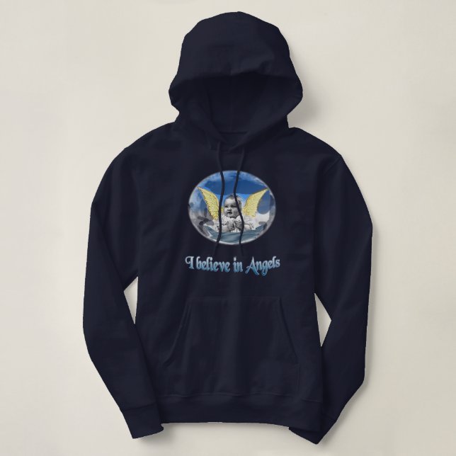 Ich glaube an Engel Hoodie (Design vorne)