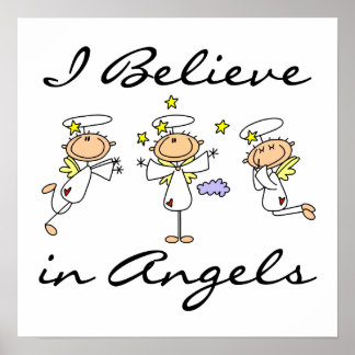 Ich glaube an Engel T - Shirt und Geschenke Poster