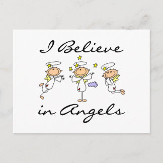 Ich glaube an Engel T - Shirt und Geschenke Postkarte