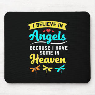 Ich glaube an Engel und Libellen Mousepad