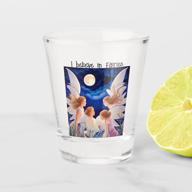 Ich glaube an Fairies Schnapsglas (Vorderseite)
