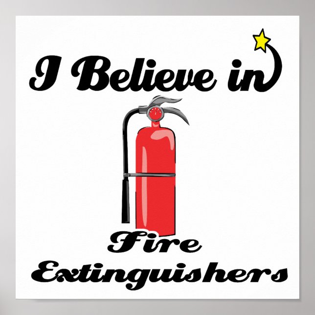 Ich glaube an Feuerlöscher Poster (Vorne)