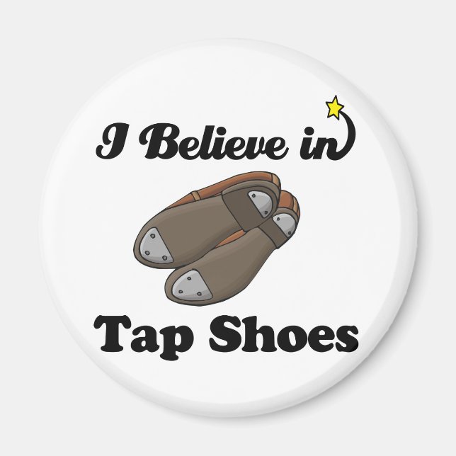 Ich glaube an gestochen Schuhe Magnet (Vorne)