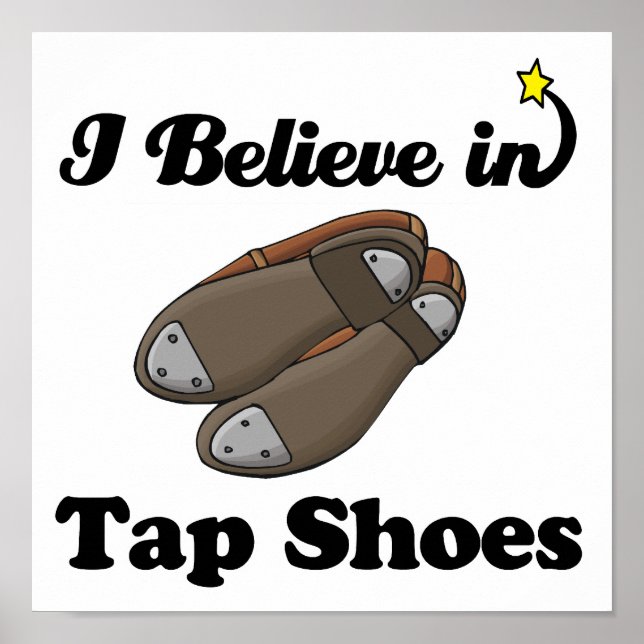 Ich glaube an gestochen Schuhe Poster (Vorne)