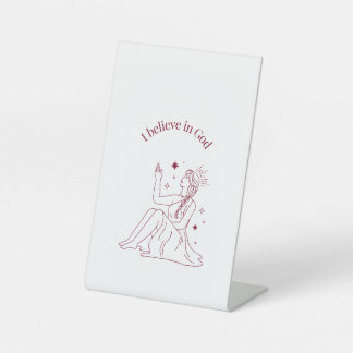 Ich glaube an Gott - Glaube und Spiritualität Sockelschild