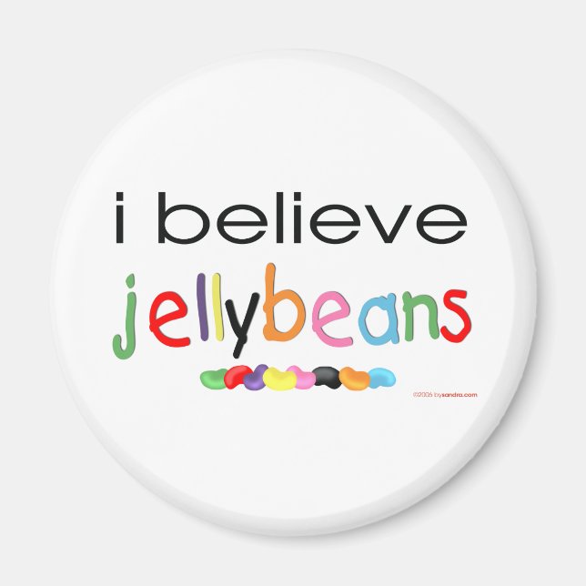 Ich glaube an Jelly Beans Magnet (Vorne)