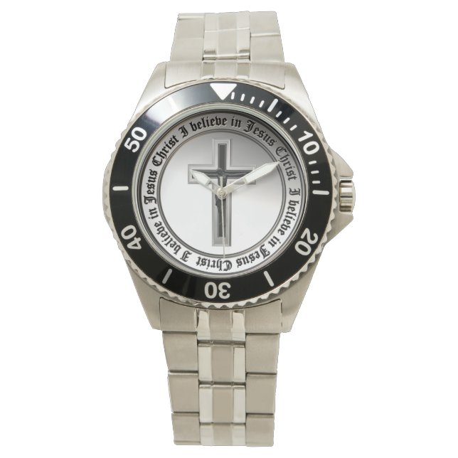 Ich glaube an Jesus Christus Armbanduhr (Vorderseite)