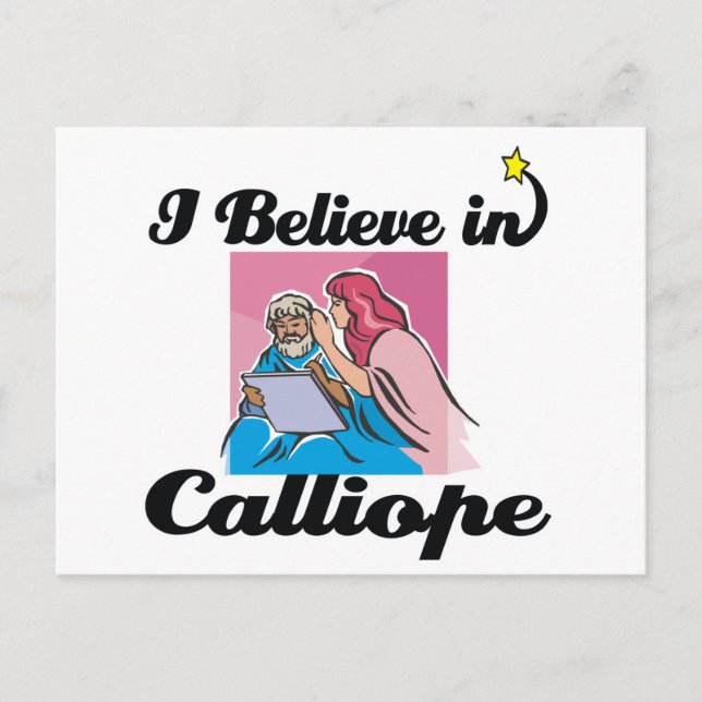 Ich glaube an Kalliope Postkarte (Vorderseite)
