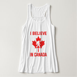 Ich glaube an Kanada - Funny Bigfoot Tank Top