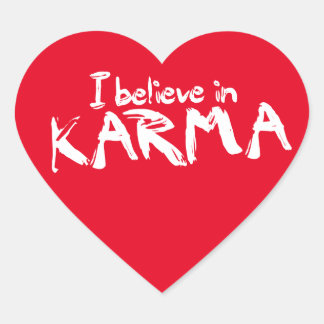 Ich glaube an Karma Heart Stickers