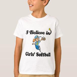 Ich glaube an Mädchen Softball T-Shirt