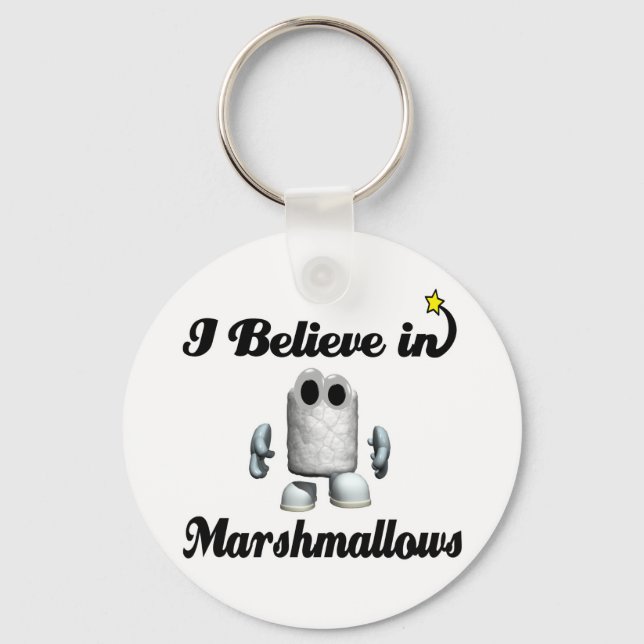 Ich glaube an Marshmallows Schlüsselanhänger (Vorderseite)