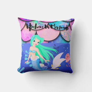 Ich glaube an Mermaids Throw Kissen