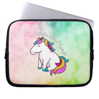 Ich glaube an mich Einhorn-Laptop-Hülse Laptopschutzhülle