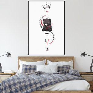 Ich glaube an mich selbst Dark Bear Trader Symbol Leinwanddruck