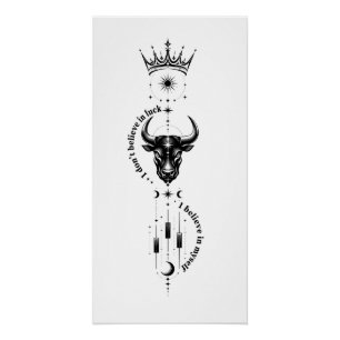 Ich glaube an mich selbst Minimales Trader-Symbol- Poster