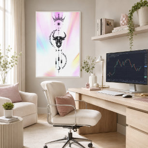 Ich glaube an mich selbst Pastell Aura Trader Symb Leinwanddruck