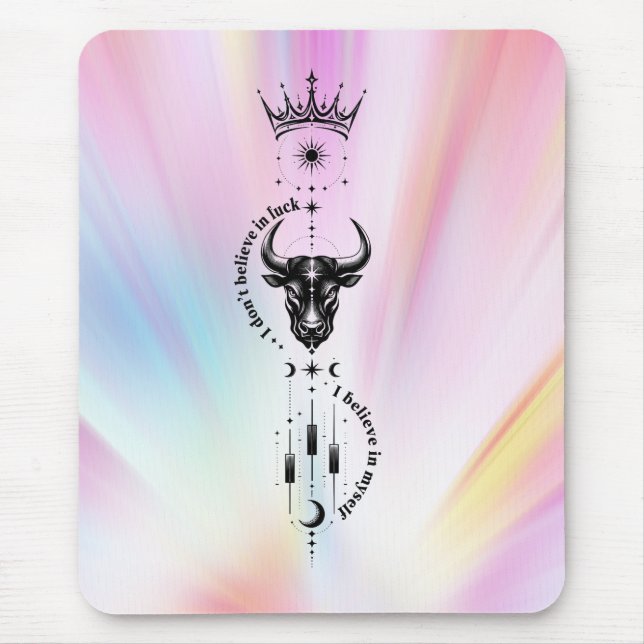Ich glaube an mich selbst Pastell Aura Trader Symb Mousepad (Vorne)