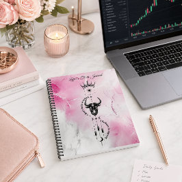 Ich glaube an mich selbst Pink Marble Trader Symbo Notizbuch