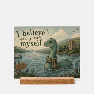 Ich glaube an mich selbst wunderliche Loch Ness Mo Acrylschild