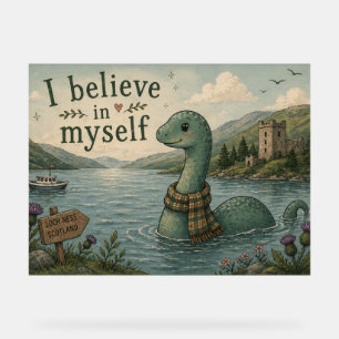 Ich glaube an mich selbst wunderliche Loch Ness Mo Acrylschild