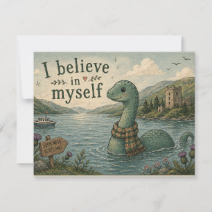 Ich glaube an mich selbst wunderliche Loch Ness Mo Dankeskarte