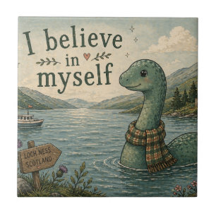 Ich glaube an mich selbst wunderliche Loch Ness Mo Fliese