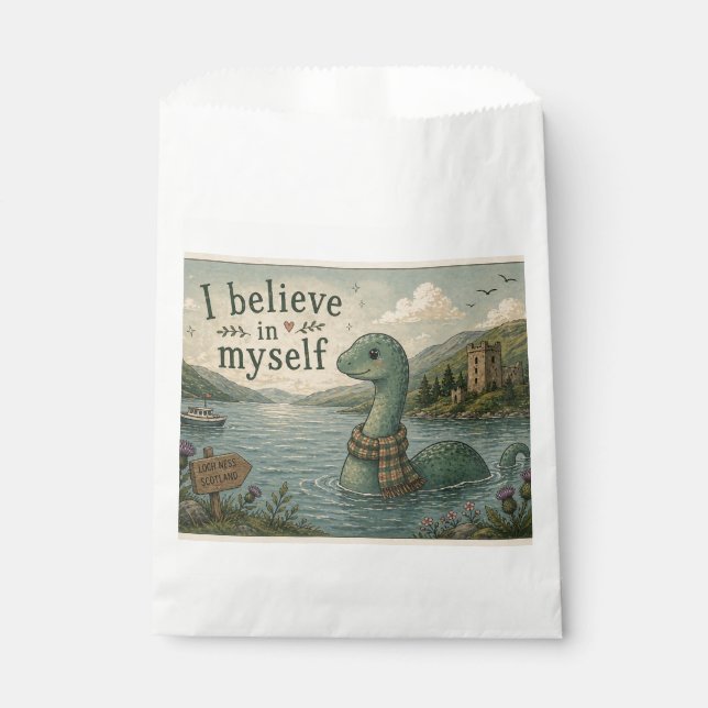 Ich glaube an mich selbst wunderliche Loch Ness Mo Geschenktütchen (Vorderseite)