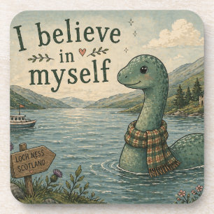 Ich glaube an mich selbst wunderliche Loch Ness Mo Getränkeuntersetzer