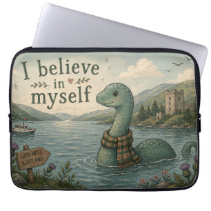 Ich glaube an mich selbst wunderliche Loch Ness Mo Laptopschutzhülle