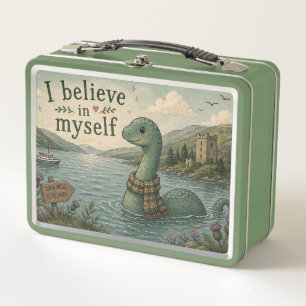 Ich glaube an mich selbst wunderliche Loch Ness Mo Metall Brotdose