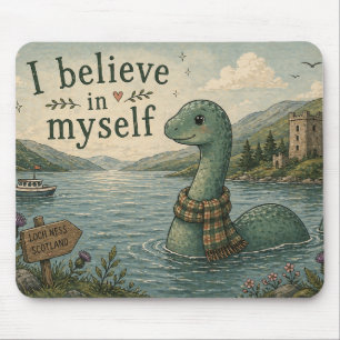 Ich glaube an mich selbst wunderliche Loch Ness Mo Mousepad