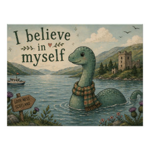Ich glaube an mich selbst wunderliche Loch Ness Mo Poster