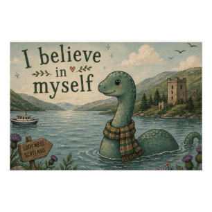 Ich glaube an mich selbst wunderliche Loch Ness Mo Poster