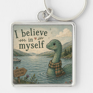 Ich glaube an mich selbst wunderliche Loch Ness Mo Schlüsselanhänger