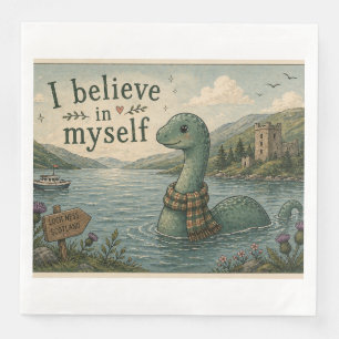 Ich glaube an mich selbst wunderliche Loch Ness Mo Serviette