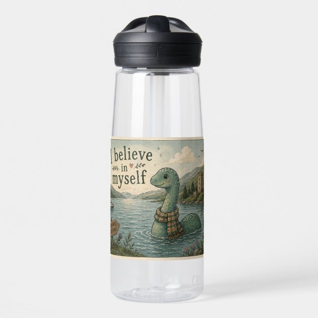 Ich glaube an mich selbst wunderliche Loch Ness Mo Trinkflasche (Vorne)