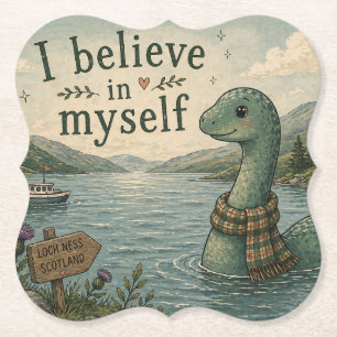 Ich glaube an mich selbst wunderliche Loch Ness Mo Untersetzer