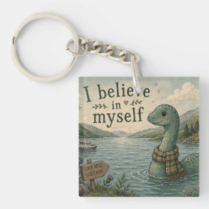 Ich glaube an mich selbst wunderlicher Loch Ness M Schlüsselanhänger
