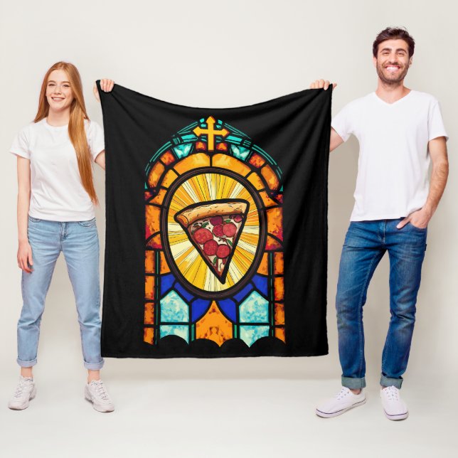 Ich glaube an Pizza Fleecedecke (Beispiel)