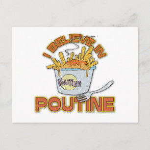 Ich glaube an Poutine Postkarte